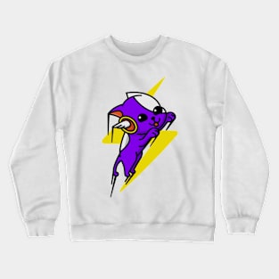 Lightning Bolt Flying Dog Purple Crewneck Sweatshirt